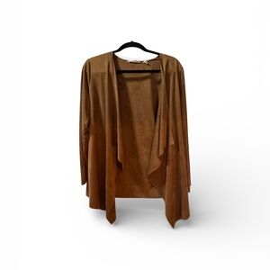 Soft Surroundings Faux Suede Cardigan Size Small